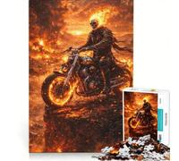 Rompecabezas de 1000 Piezas para Adolescentes Ghost Rider, Juego Imposible, Actividades Divertidas para Hacer en casa, cumpleaños y Navidad 50x75cm