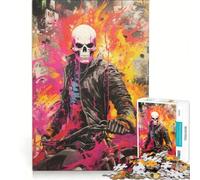 Rompecabezas de 1000 Piezas para Adolescentes Ghost Rider, Juego práctico, desafío difícil, cumpleaños 38x26cm
