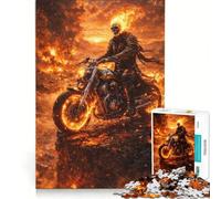 Rompecabezas de 1000 Piezas para Adolescentes Ghost Rider, Juegos educativos, desafío exigente, Regalo de cumpleaños 38x26cm