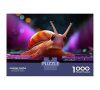 Rompecabezas De 1000 Piezas Para Adolescentes Giant Orange Snail on Purple Background Rompecabezas Para Adolescentes Juego Práctico Desafío Difícil Oferta Como Regalo Para Toda La Familia 52x38cm/1000