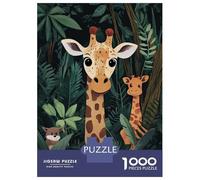 Rompecabezas De 1000 Piezas para Adolescentes Giraffe Family in Jungle Rompecabezas para Adultos Juego Práctico Pero Divertido Y Humorístico Regalos para Reducir El Estrés 52x38cm/1000pcs