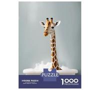 Rompecabezas De 1000 Piezas para Adolescentes Giraffe Funny Animal Rompecabezas para Adultos Juegos De Relajación Corte De Precisión Regalos para Reducir El Estrés 52x38cm/1000pcs