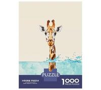 Rompecabezas De 1000 Piezas para Adolescentes Giraffe in Water Minimalist Rompecabezas para Adultos Juego De Ingenio Una Obra De Arte Gran Regalo para Jugar 38x26cm/1000pcs