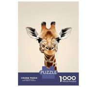 Rompecabezas De 1000 Piezas para Adolescentes Giraffe with A Cute Smirk Rompecabezas para Adultos Juguete Decoración De Pared Desafío Difícil Desafiante De Completar 52x38cm/1000pcs
