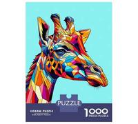 Rompecabezas De 1000 Piezas para Adolescentes Giraffe WPAP Pop Art Rompecabezas para Adultos Juego Práctico Regalos para Mujeres Regalos para Amigos Y Familiares 70x50cm/1000pcs