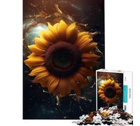Rompecabezas de 1000 Piezas para Adolescentes Girasol Galaxia Vía Láctea Juegos Familiares Juguetes educativos Regalos de Amigo Invisible Ideal para Parejas (tamaño 38x26cm)