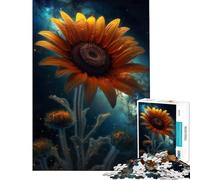 Rompecabezas de 1000 Piezas para Adolescentes Girasol Vía Láctea Galaxia Ayuda a ejercitar el Cerebro Juego Educativo y Divertido para Toda la Familia a Partir de 14 años 38x52cm