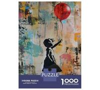 Rompecabezas De 1000 Piezas para Adolescentes Girl with Red Balloon Print Rompecabezas para Adultos Juguetes DIY para La Diversión Familiar para Cumpleaños, Navidad 38x26cm/1000pcs