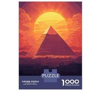Rompecabezas De 1000 Piezas para Adolescentes Giza Pyramid Sunset Rompecabezas para Adultos Juegos Familiares Mejora La Memoria Cumpleaños Y Navidad 38x26cm/1000pcs