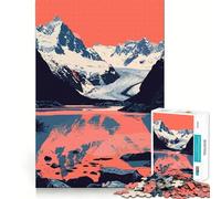 Rompecabezas de 1000 Piezas para Adolescentes Glaciar de Alaska,Arte de la Naturaleza,Corte Suave,Juego de lógica,Tiempo de Juego Relajante,Regalo de cumpleaños para Aficionados (50x75cm)