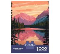 Rompecabezas De 1000 Piezas para Adolescentes Glacier National Park Sunset Rompecabezas para Adultos Juguetes De Bricolaje Desafío Difícil Cumpleaños 52x38cm/1000pcs