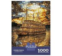 Rompecabezas De 1000 Piezas para Adolescentes Glass Golden Cruise Rompecabezas para Adultos Juegos Familiares Difícil Difícil Cumpleaños Y Navidad 38x26cm/1000pcs