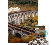 Rompecabezas de 1000 Piezas para Adolescentes Glenfinnan Rompecabezas de Harry Potter para Adultos Juegos Familiares Una Obra de Arte Juego desafiante Regalos (tamaño 50x75cm)