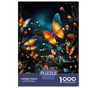 Rompecabezas De 1000 Piezas para Adolescentes Glowing Butterfly Garden Rompecabezas Juegos Divertidos para La Diversión Familiar Oferta como Regalos para Toda La Familia 52x38cm/1000pcs