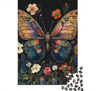 Rompecabezas De 1000 Piezas para Adolescentes Glowing Butterfly Wall Art Rompecabezas para Adultos Juego Familiar Análisis Y Lógica Actividades Divertidas En Casa 52x38cm/1000pcs