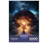 Rompecabezas De 1000 Piezas para Adolescentes Glowing Tree of Life Art Rompecabezas para Adultos Juego Familiar Desafío Difícil 38x26cm/1000pcs