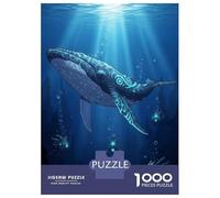Rompecabezas De 1000 Piezas para Adolescentes Glowing Whale Underwater Scene Rompecabezas para Adultos Juegos Relajantes Ensamblaje De Patrones Regalos De Cumpleaños Y Únicos 70x50cm/1000pcs