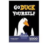 Rompecabezas De 1000 Piezas para Adolescentes Go Duck Yourself Goose Rompecabezas para Adultos Juegos De Relajación Desafío Difícil Desafío Educativo 70x50cm/1000pcs