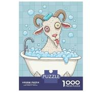 Rompecabezas De 1000 Piezas para Adolescentes Goat in Bathtub with Soap Rompecabezas para Adultos Juego Práctico Decoración De Pared Regalos Y Cumpleaños Únicos 70x50cm/1000pcs