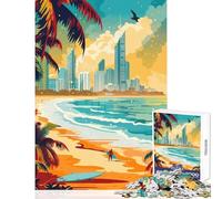 Rompecabezas de 1000 Piezas para Adolescentes Gold Coast Paradise Juguete para decoración de Pared Obra de Arte Regalo Juego práctico Ayuda a ejercitar el Cerebro tamaño 50x75cm