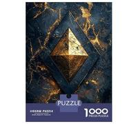 Rompecabezas De 1000 Piezas para Adolescentes Gold Diamond on Marble Rompecabezas para Adultos Juegos Divertidos Decoración Cumpleaños, Navidad 38x26cm/1000pcs