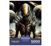 Rompecabezas De 1000 Piezas para Adolescentes Golden Alien in Space Rompecabezas para Adultos Juguetes Antiestrés Difícil Difícil Cumpleaños Y Navidad 52x38cm/1000pcs