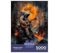 Rompecabezas De 1000 Piezas para Adolescentes Golden Astronaut Music Rompecabezas para Adultos Juegos De Relajación Desafío Difícil Regalo De Cumpleaños, Regalos, 70x50cm/1000pcs