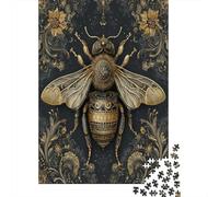 Rompecabezas De 1000 Piezas para Adolescentes Golden Bee Art Print Rompecabezas para Adultos Juguetes De Bricolaje Desafío Difícil Cumpleaños 70x50cm/1000pcs