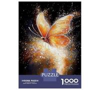 Rompecabezas De 1000 Piezas para Adolescentes Golden Butterfly with Sparkling Trail Rompecabezas Juego De Ingenio Decoración De Pared Regalos De Cumpleaños Y Únicos 70x50cm/1000pcs