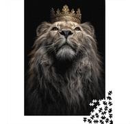 Rompecabezas De 1000 Piezas para Adolescentes Golden Crown Lion Art Print-1 Rompecabezas para Adolescentes Juegos Relajantes Decoración Juego Desafiante Regalos 70x50cm/1000pcs