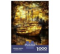 Rompecabezas De 1000 Piezas para Adolescentes Golden Cruise Glass Rompecabezas para Adultos Juego Práctico Pero Divertido Y Humorístico para Cumpleaños, Navidad 52x38cm/1000pcs
