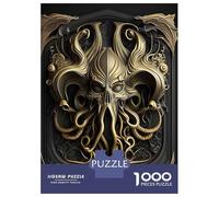 Rompecabezas De 1000 Piezas para Adolescentes Golden Cthulhu Monarch Rompecabezas para Adultos Juegos Familiares Corte De Precisión Regalos Y Cumpleaños Únicos 70x50cm/1000pcs