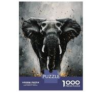 Rompecabezas De 1000 Piezas para Adolescentes Golden Echoes of The Elephant Rompecabezas para Adultos Juegos Relajantes Decoración De Pared para Cumpleaños, Navidad 52x38cm/1000pcs