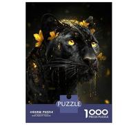 Rompecabezas De 1000 Piezas para Adolescentes Golden Eyes Black Panther Rompecabezas para Adolescentes Juegos Familiares Desafío Difícil Regalos De Cumpleaños Y Únicos 70x50cm/1000pcs