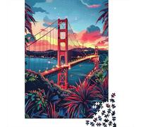 Rompecabezas De 1000 Piezas para Adolescentes Golden Gate Bridge Sunset-15 Rompecabezas para Adultos Juego Práctico Decoración del Hogar Cumpleaños Y Navidad 52x38cm/1000pcs