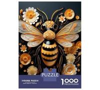 Rompecabezas De 1000 Piezas para Adolescentes Golden Honey Bee Art Print Rompecabezas para Adultos Juguete Decoración De Pared Decoración Perfecta Regalos Y Cumpleaños Únicos 52x38cm/1000pcs