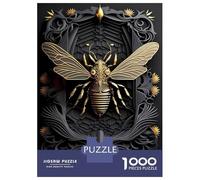 Rompecabezas De 1000 Piezas para Adolescentes Golden King Bee Art Deco Rompecabezas para Adultos Juego De Ingenio Análisis Y Lógica Actividades Divertidas En Casa, 52x38cm/1000pcs