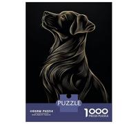Rompecabezas De 1000 Piezas para Adolescentes Golden Line Dog Rompecabezas para Adultos Juego De Ingenio Análisis Y Lógica Actividades Divertidas En Casa, 52x38cm/1000pcs