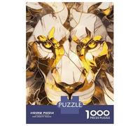 Rompecabezas De 1000 Piezas para Adolescentes Golden Lion Abstract Art Rompecabezas para Adultos Juegos Familiares Mejora La Memoria Cumpleaños Y Navidad 70x50cm/1000pcs