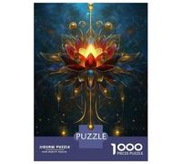 Rompecabezas De 1000 Piezas para Adolescentes Golden Lotus Mandala Rompecabezas para Adultos Juegos De Relajación Regalos De Cumpleaños para Amigos Y Familiares 70x50cm/1000pcs
