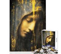 Rompecabezas de 1000 Piezas para Adolescentes Golden Mary en Textura Oscura Juguetes antiestrés Regalo para cumpleaños Juegos de relajación Cada Pieza es única Tamaño: 50x75cm