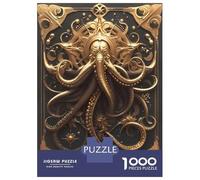 Rompecabezas De 1000 Piezas para Adolescentes Golden Mystery Kraken Rompecabezas para Adultos Juguete Decoración De Pared Decoración De Pared Juego Desafiante Regalos 38x26cm/1000pcs