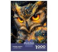 Rompecabezas De 1000 Piezas para Adolescentes Golden Owl Painting Animal Rompecabezas para Adultos Juego Práctico Pero Divertido Y Humorístico Regalos para Reducir El Estrés 52x38cm/1000pcs