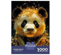 Rompecabezas De 1000 Piezas para Adolescentes Golden Panda Portrait Animal Rompecabezas para Adultos Juegos Familiares Corte De Precisión Regalos Y Cumpleaños Únicos 38x26cm/1000pcs