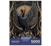 Rompecabezas De 1000 Piezas para Adolescentes Golden Phoenix Relief Art Deco Rompecabezas para Adultos Juegos Relajantes Vacaciones En Casa Matar El Tiempo 52x38cm/1000pcs