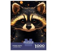 Rompecabezas De 1000 Piezas para Adolescentes Golden Raccoon Portrait Animal Rompecabezas para Adultos Juego Práctico Decoración del Hogar Cumpleaños Y Navidad 70x50cm/1000pcs