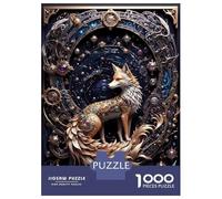Rompecabezas De 1000 Piezas para Adolescentes Golden Red Steampunk Fox Rompecabezas para Adultos Juego Práctico Difícil Regalos De Cumpleaños Y Únicos 38x26cm/1000pcs