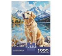 Rompecabezas De 1000 Piezas para Adolescentes Golden Retriever by Lake Rompecabezas para Adultos Juego Práctico Pero Divertido Y Humorístico Regalos para Reducir El Estrés 52x38cm/1000pcs