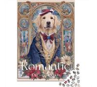 Rompecabezas De 1000 Piezas para Adolescentes Golden Retriever Christmas Card-1 Rompecabezas para Adultos Juego Familiar Decoración del Hogar Cumpleaños Y Navidad 38x26cm/1000pcs