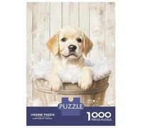 Rompecabezas De 1000 Piezas para Adolescentes Golden Retriever Puppy Bath Rompecabezas para Adultos Juegos De Relajación Ensamblaje De Patrones Diversión En Casa Actividades, 52x38cm/1000pcs